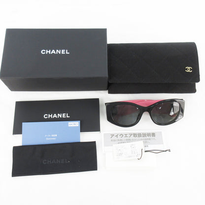 CHANEL Oval Shape Eyewear Cocomark Black Pink 5524-A c.535/S4 Sunglasses & Glasses