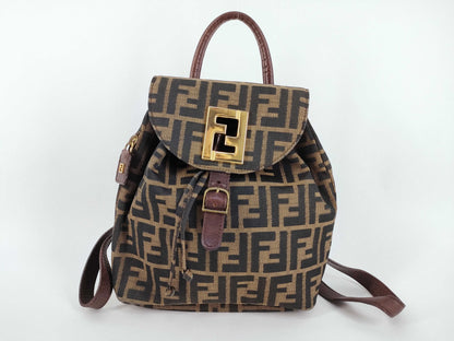 FENDI Zucca Pattern Fendi Backpack Zucca Pattern Rucksack