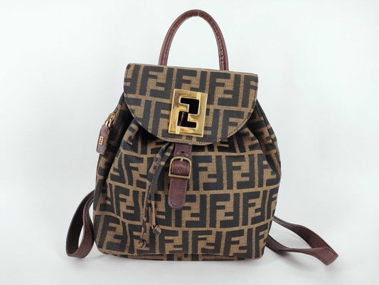 FENDI Zucca Pattern Fendi Backpack Zucca Pattern Rucksack