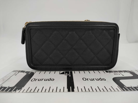 CHANEL Caviar Skin CC Filigree Bag Shoulder Bag