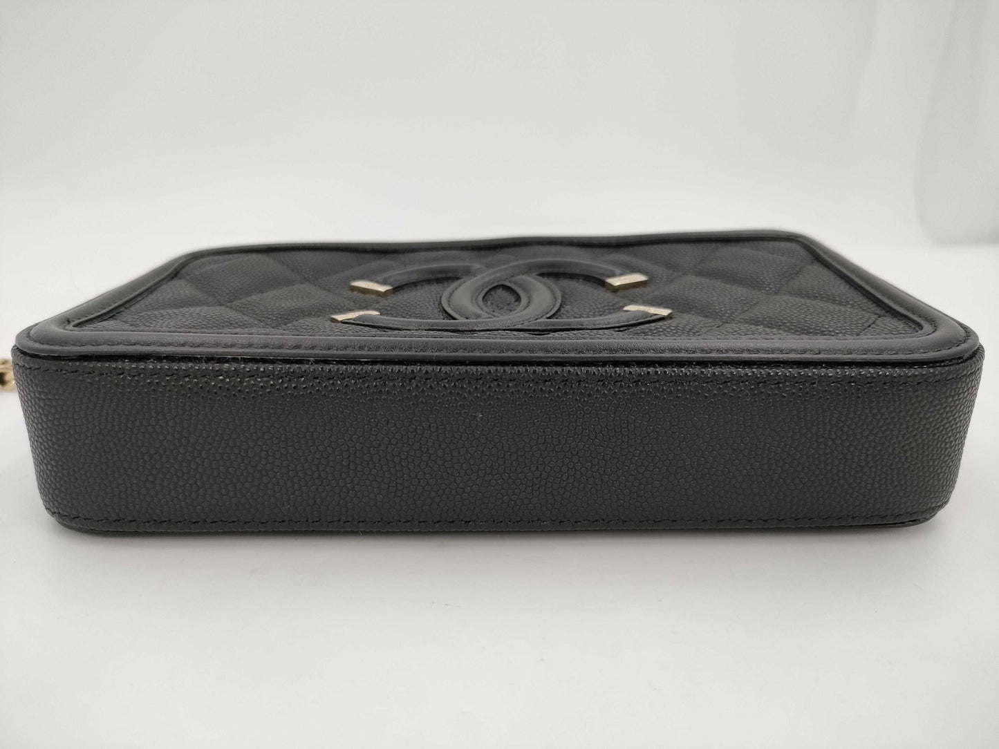 CHANEL Caviar Skin CC Filigree Bag Shoulder Bag