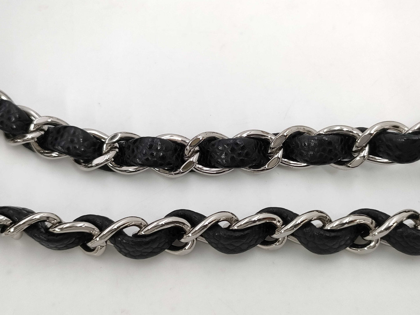 CHANEL Matlasse 25 Caviar Skin Black W Flap W Chain Shoulder Bag