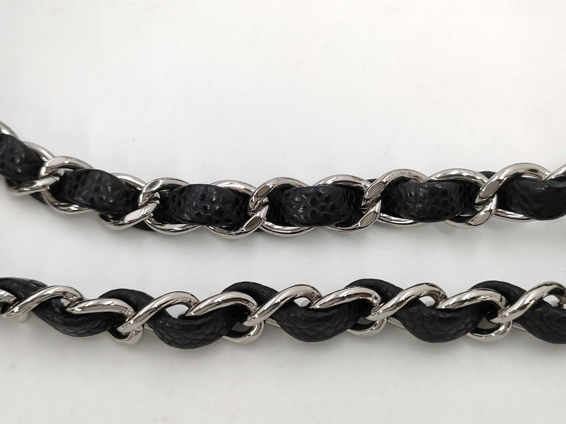 CHANEL Matlasse 25 Caviar Skin Black W Flap W Chain Shoulder Bag