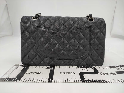 CHANEL Matlasse 25 Caviar Skin Black W Flap W Chain 25 Series Shoulder Bag