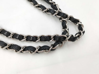 CHANEL Matlasse 25 Caviar Skin Black W Flap W Chain 25 Series Shoulder Bag