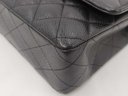 CHANEL Matlasse 25 Caviar Skin Black W Flap W Chain 25 Series Shoulder Bag