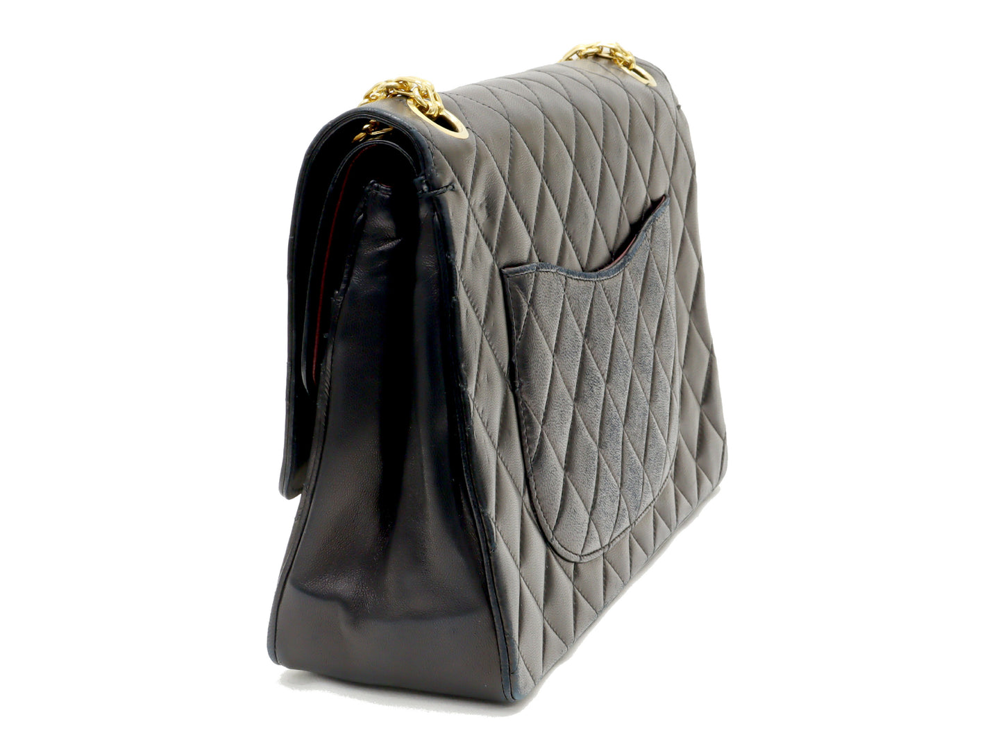 CHANEL CHANEL Matlassse Lambskin Chain Shoulder Bag W Chain/W Flap Black Shoulder Bag