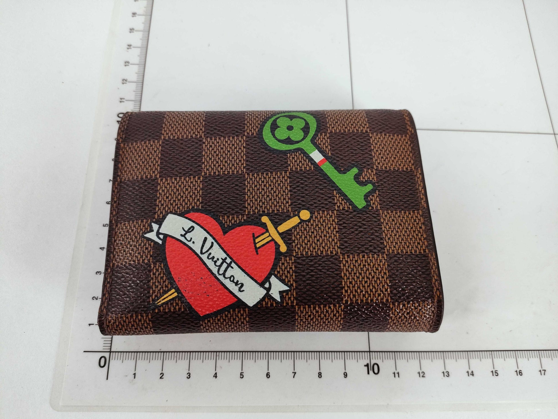 LOUIS VUITTON Damier Vuitton Victorine Damier Sequin N60149 MI4108 Wallet