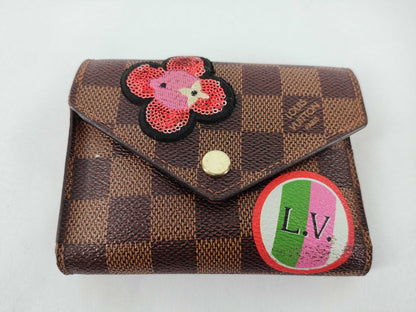 LOUIS VUITTON Damier Vuitton Victorine Damier Sequin N60149 MI4108 Wallet