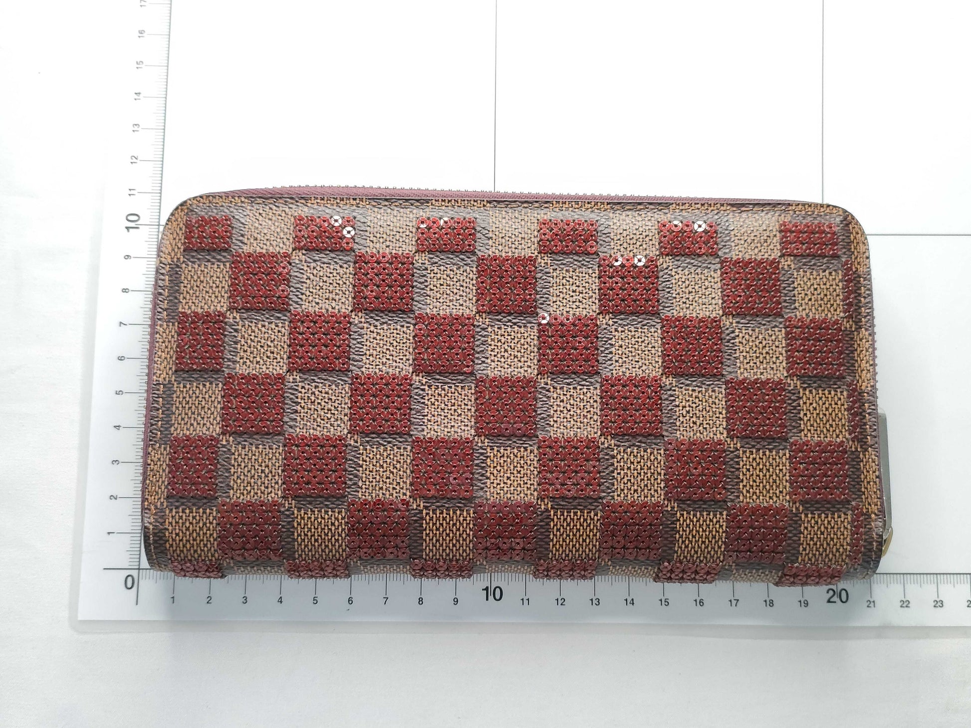 LOUIS VUITTON Damier Vuitton Zippy Wallet Damier Piet Sequin N63174 CA1183 Wallet