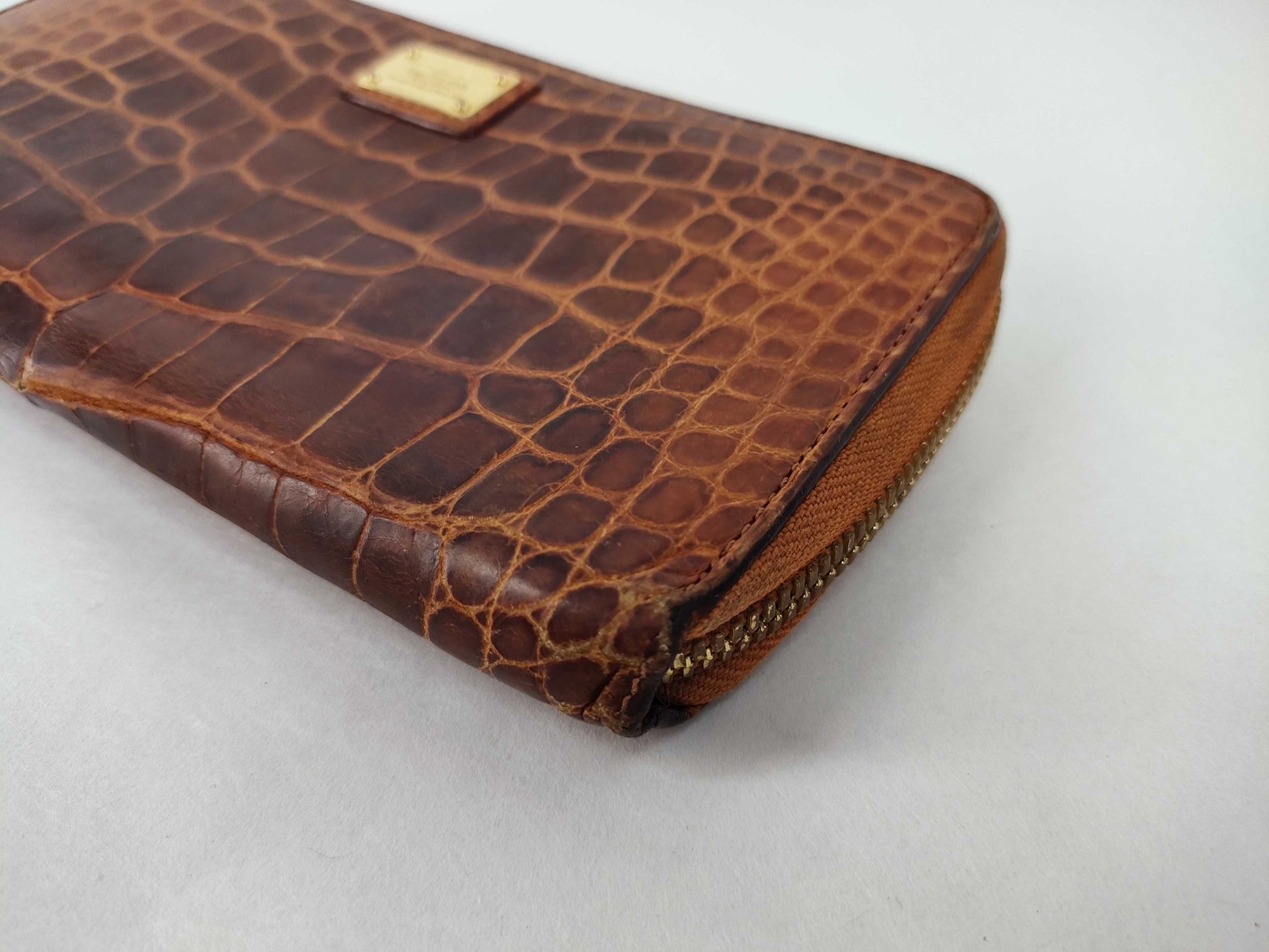 LOUIS VUITTON Vuitton Zippy Wallet Crocodile AS2028 Wallet