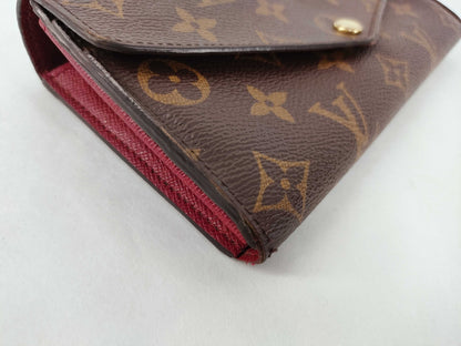 LOUIS VUITTON Monogram Vuitton Sara Monogram Fuchsia M62234 RFID Wallet