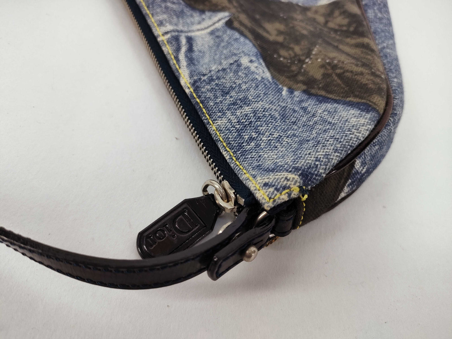 Dior Dior Christian Dior Denim Print Saddle Handbag Handbag