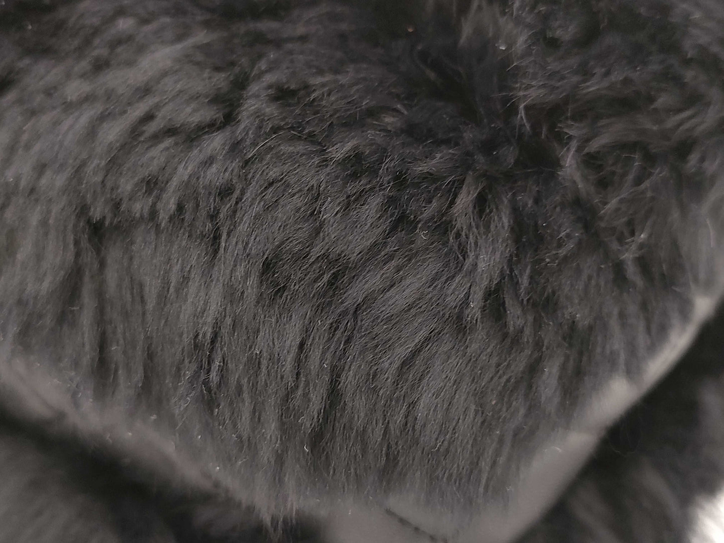 CHANEL Black Lamb Skin Fur Single Flap Shoulder Bag 21st Shoulder Bag