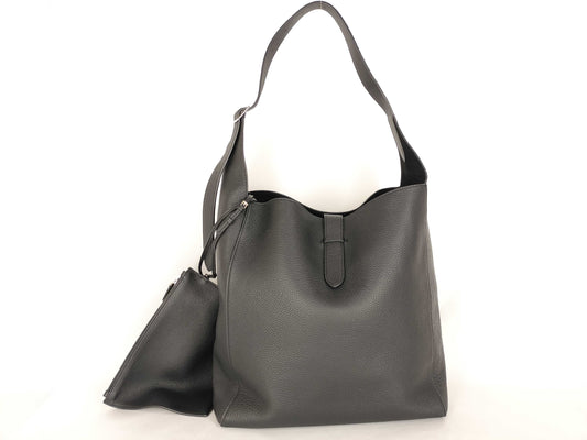 THE ROW Zarow Hobo Shoulder Bag Black Shoulder Bag