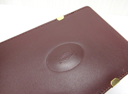 Cartier Mastline Leather Glasses Case Eyeglass Case Glasses Case Eyeglass Case Bordeaux Other Accessories