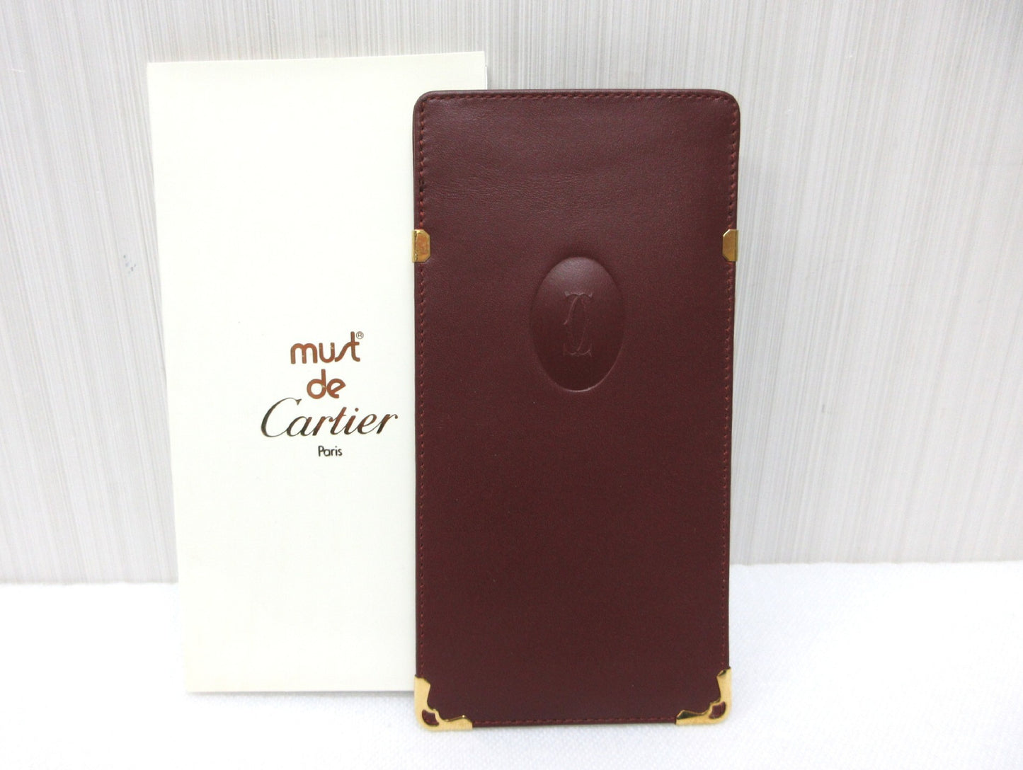 Cartier Mastline Leather Glasses Case Eyeglass Case Glasses Case Eyeglass Case Bordeaux Other Accessories