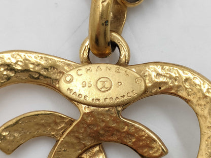 CHANEL Chanel Necklace Heart Cocomark Gold 95P Necklace