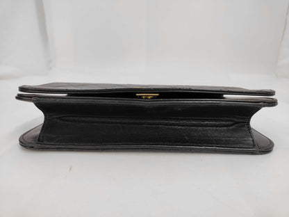 CHANEL Matlasse Chain Shoulder Bag Black Lambskin 4th Shoulder Bag