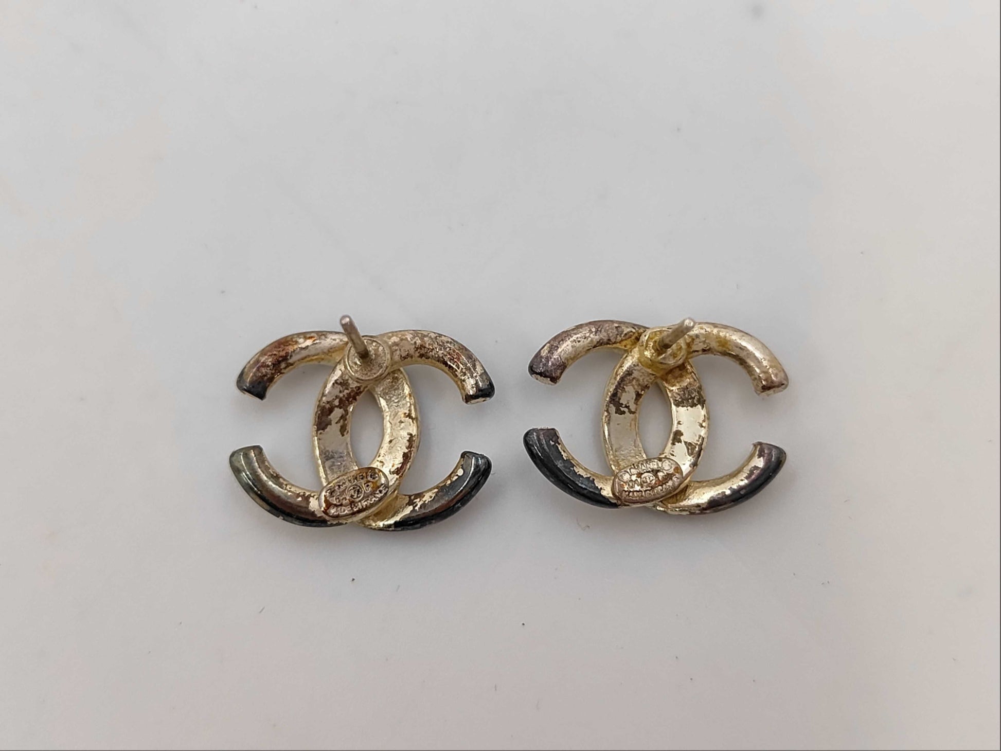 CHANEL 01P Earrings Coco Mark Earrings