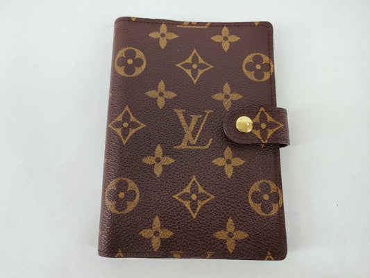 LOUIS VUITTON Monogram Vuitton Monogram Agenda Mini R20007 SP1001 Brown Notebook Cover Notebook Cover