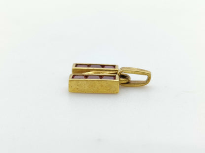 MIKIMOTO Ruby and Diamond 18K Gold Pendant Top 