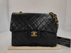 CHANEL Matlasse Lambskin Chain Shoulder 25 Navy Shoulder Bag