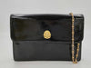 CELINE Macadam Chain Triomphe Black Leather Shoulder Bag