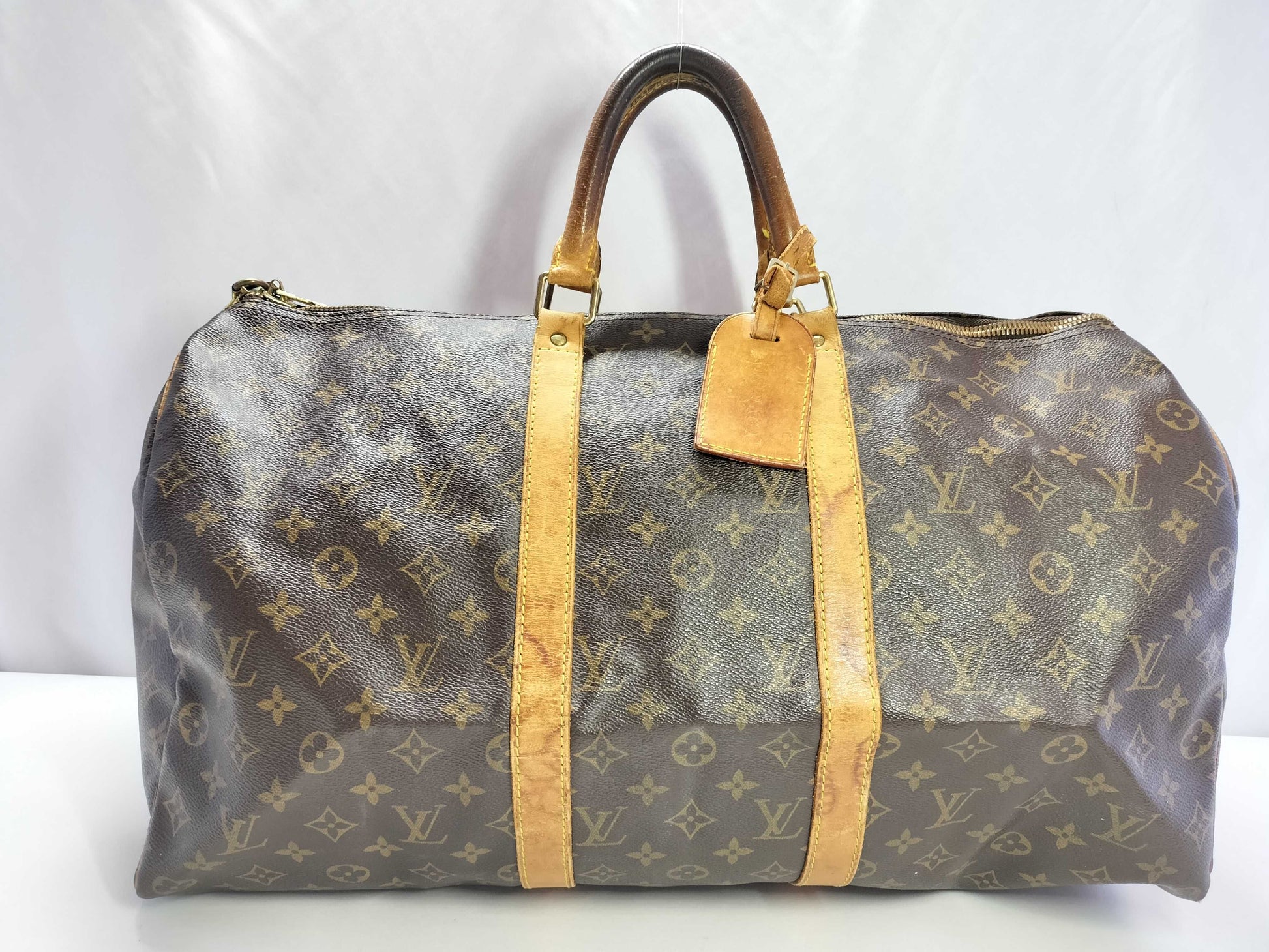 LOUIS VUITTON Monogram LV Keepall Boston Bag