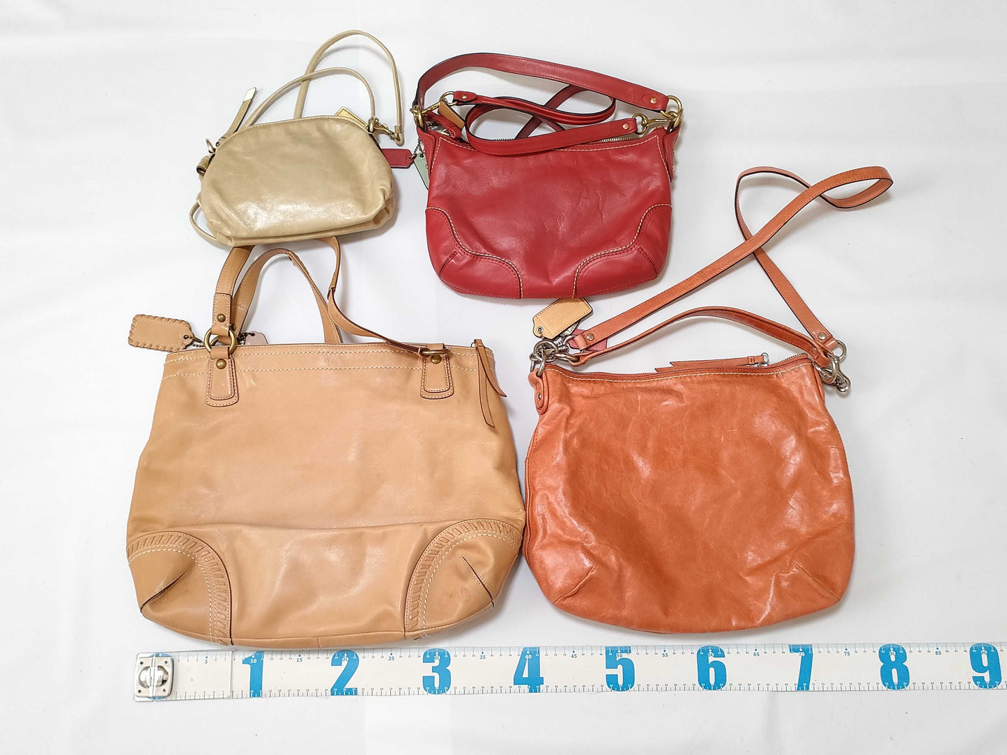COACH Leather Bag 4-Piece Set Bag