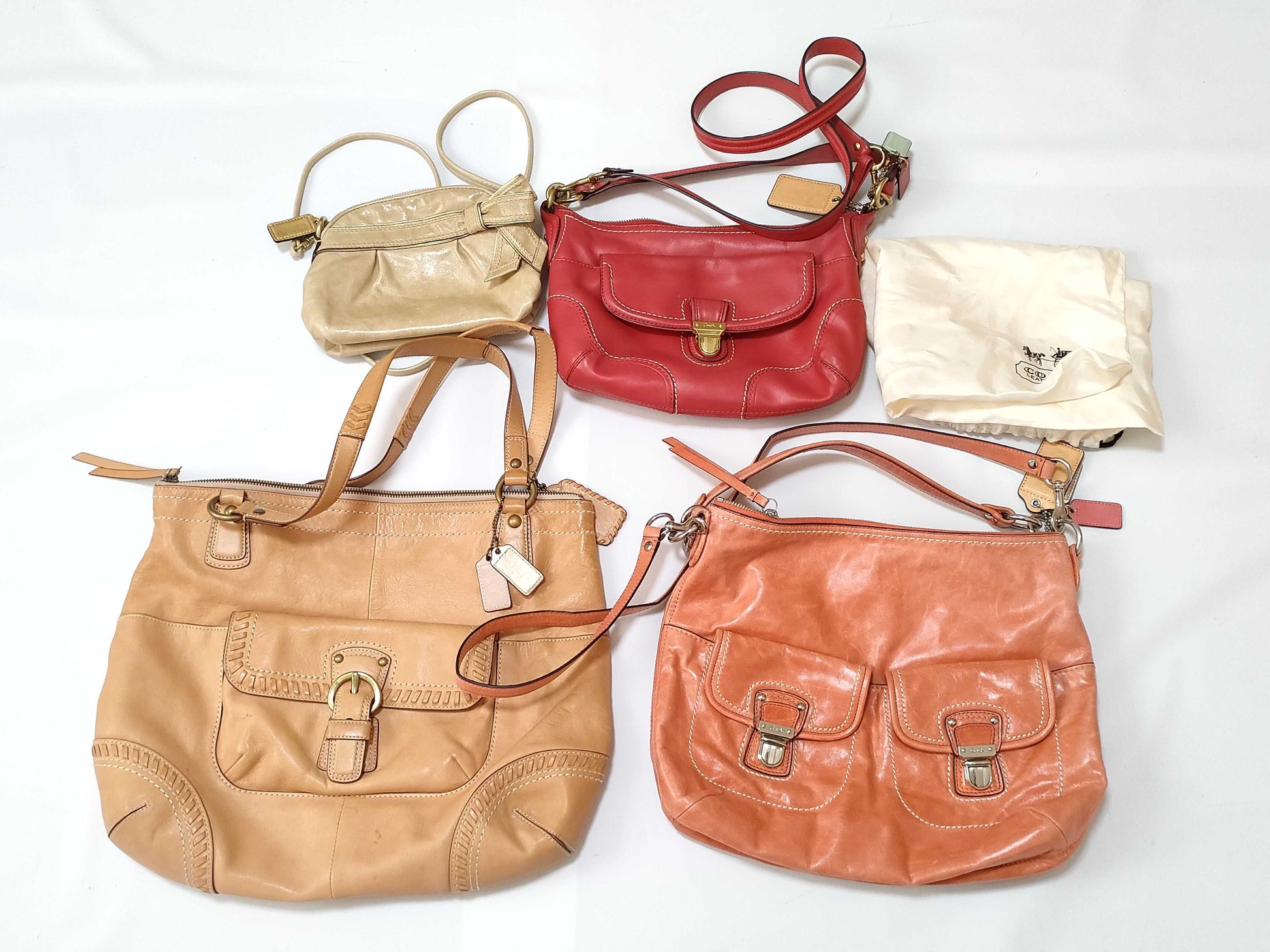 COACH Leather Bag 4-Piece Set Bag