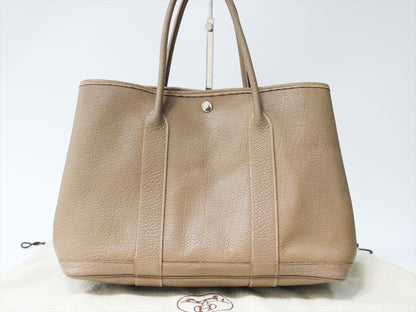 HERMES Garden Party PM 36 Etoup Negonda □K Engraved SV Hardware Tote Bag