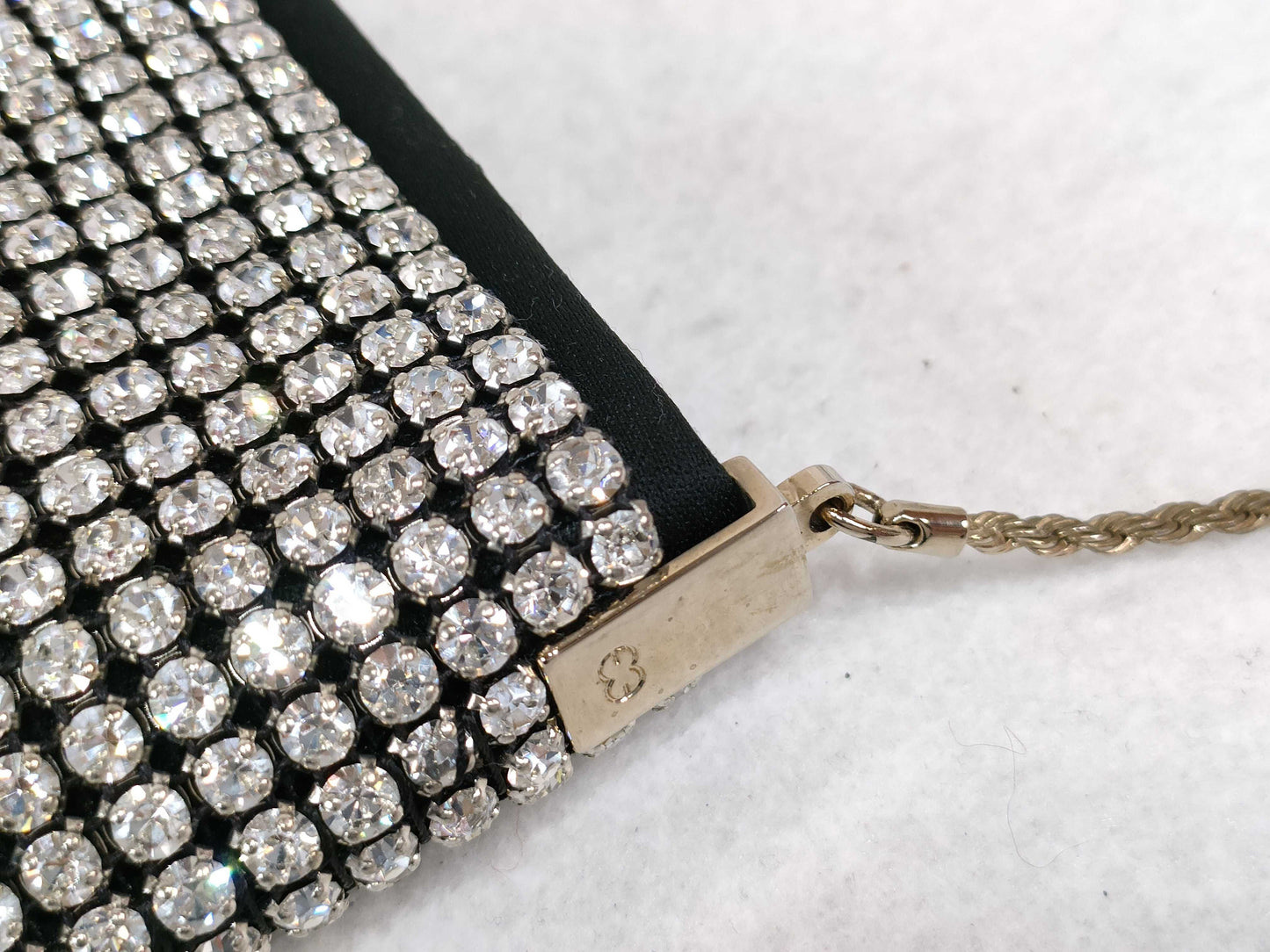 Escada Rhinestone Chain Shoulder Bag Handbag