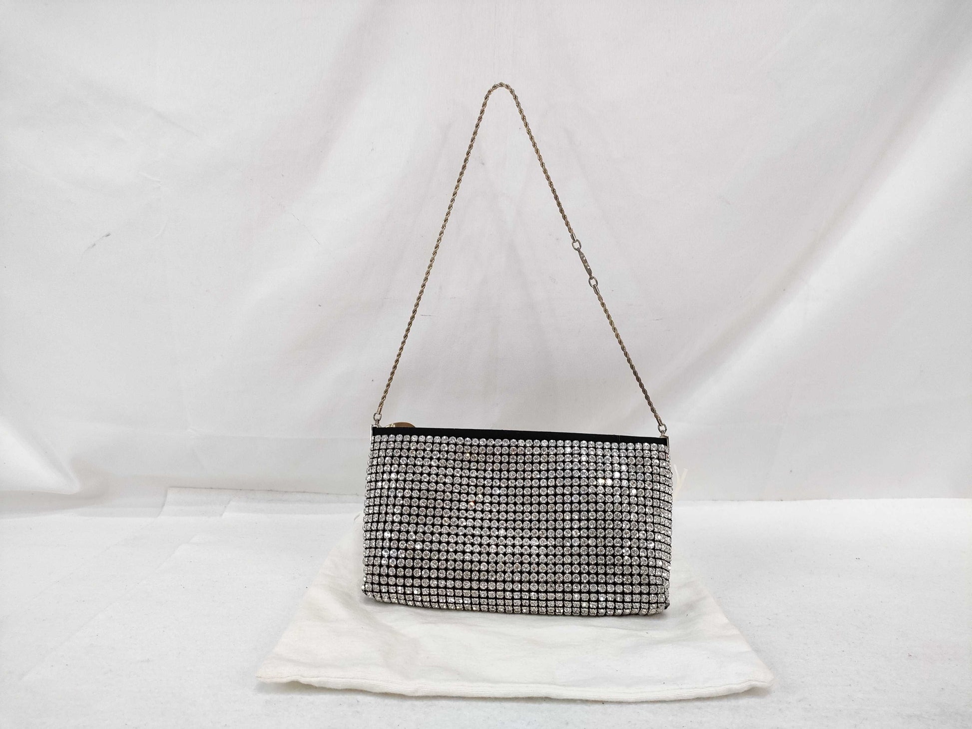 Escada Rhinestone Chain Shoulder Bag Handbag