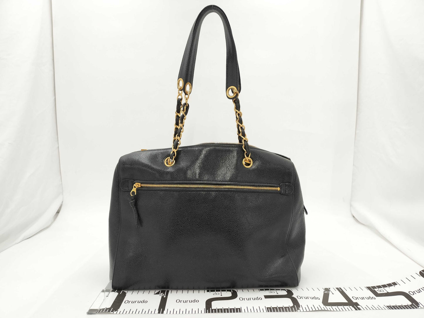 CHANEL Chain Shoulder Cocomark Caviar Skin Black Cereal: 5180080 Shoulder Bag