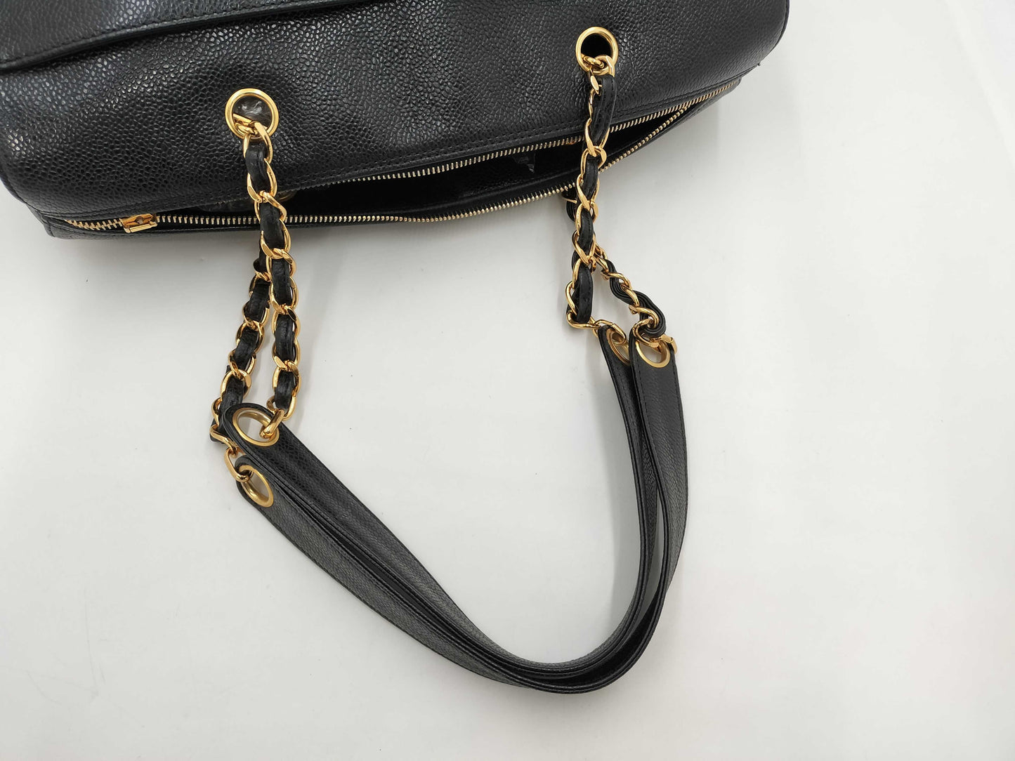 CHANEL Chain Shoulder Cocomark Caviar Skin Black Cereal: 5180080 Shoulder Bag