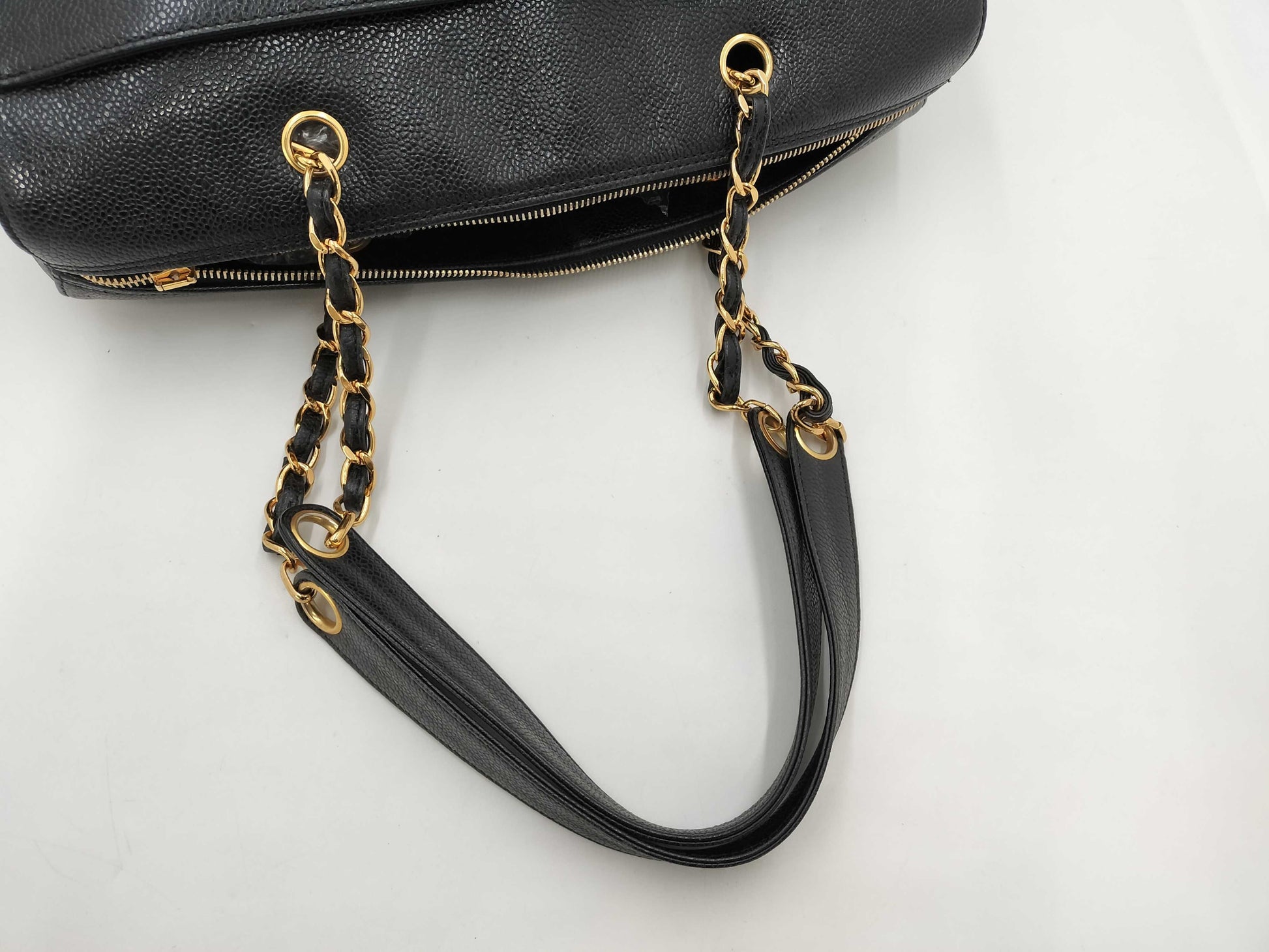 CHANEL Chain Shoulder Cocomark Caviar Skin Black Cereal: 5180080 Shoulder Bag