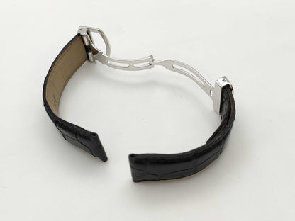 Cartier Croco Belt/Buckle K18WG Unisex