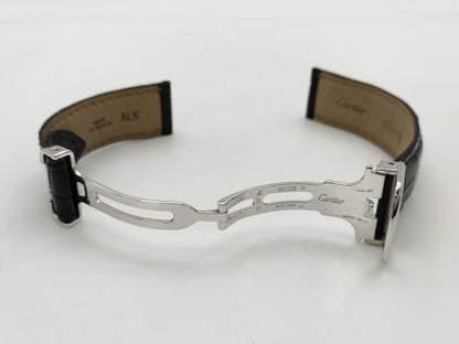 Cartier Croco Belt/Buckle K18WG Unisex