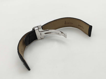 Cartier Croco Belt/Buckle K18WG Unisex
