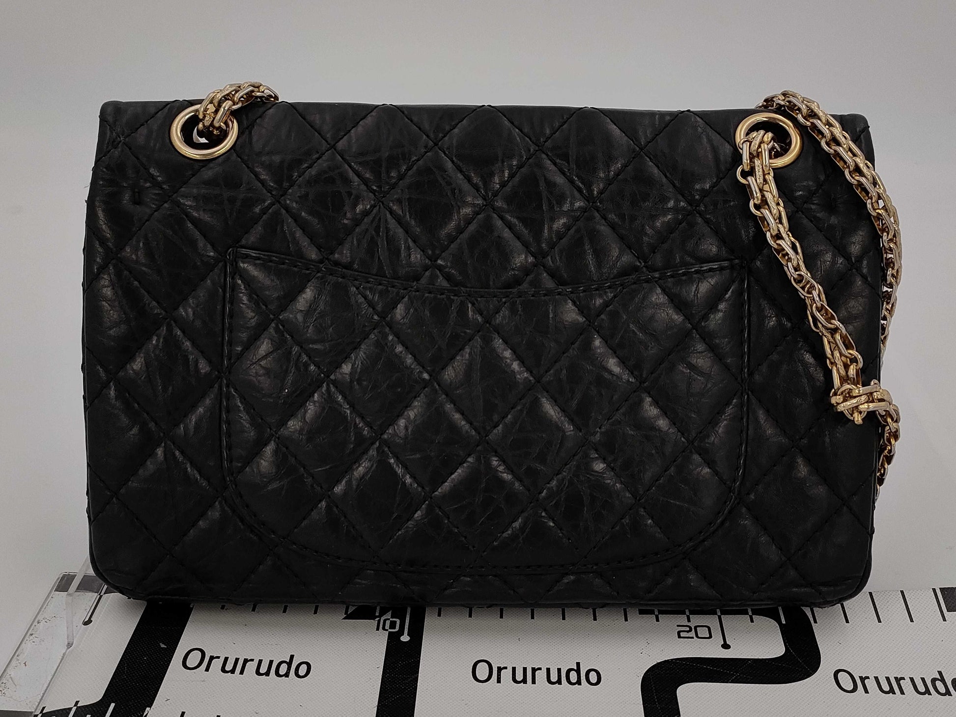 CHANEL 2.55 W Flap Chain Shoulder Bag G Hardware Black 14th Shoulder Bag