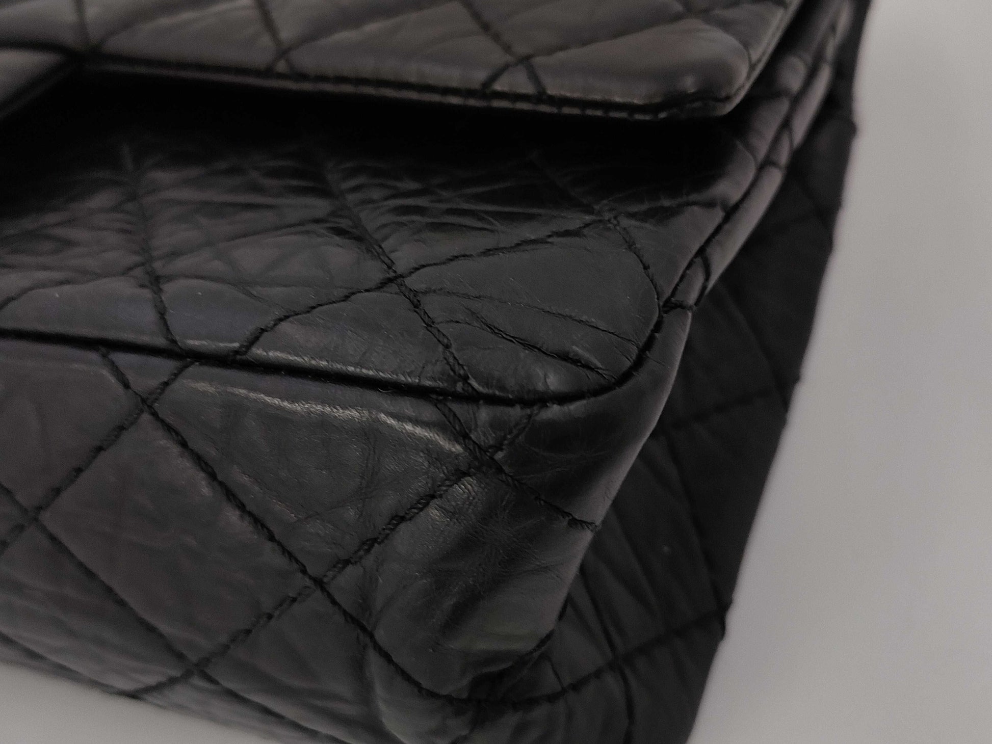 CHANEL 2.55 W Flap Chain Shoulder Bag G Hardware Black 14th Shoulder Bag