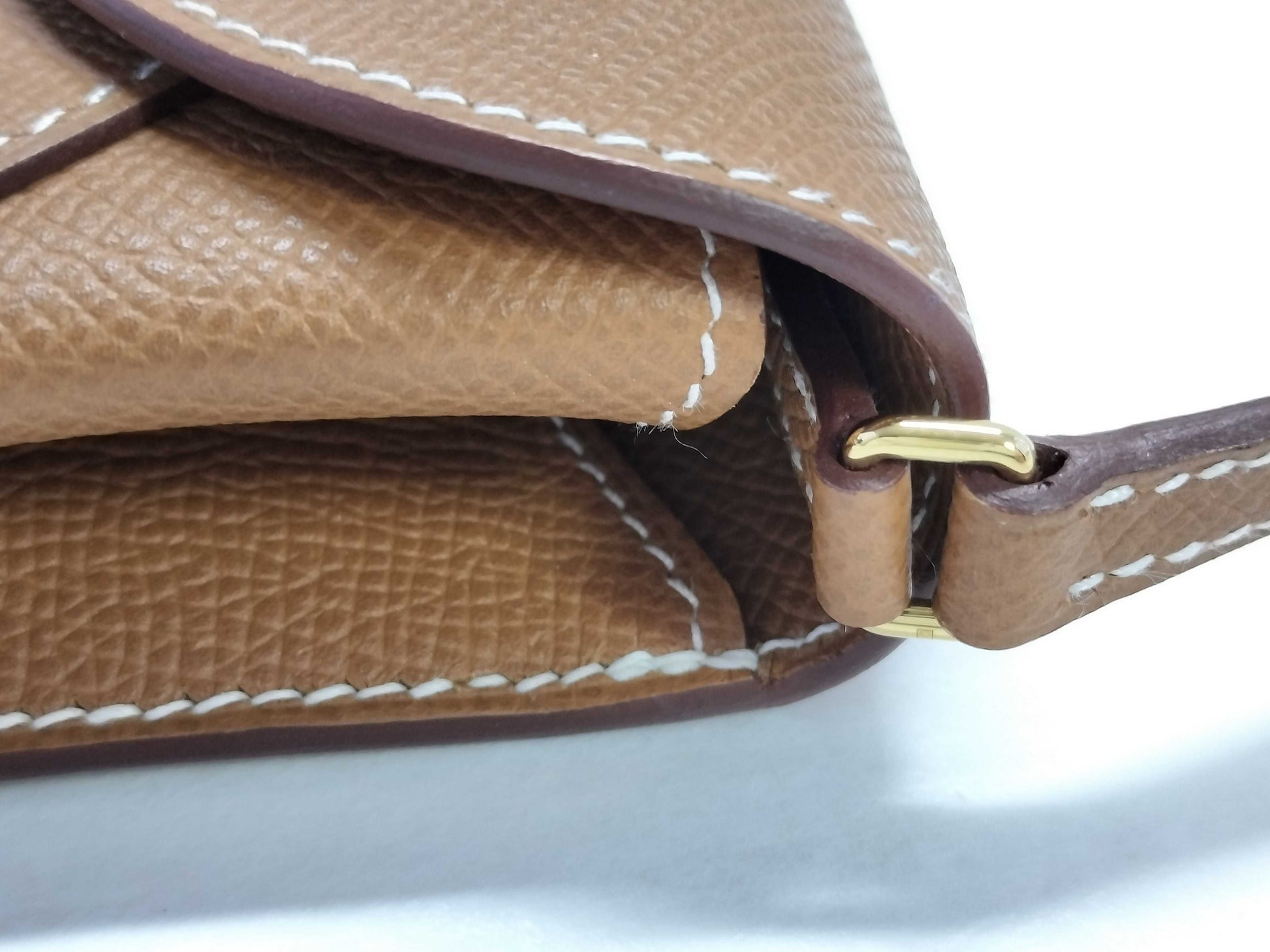 HERMES Shane Dunkle Too-Go Epson Shoulder Bag Brown Shoulder Bag