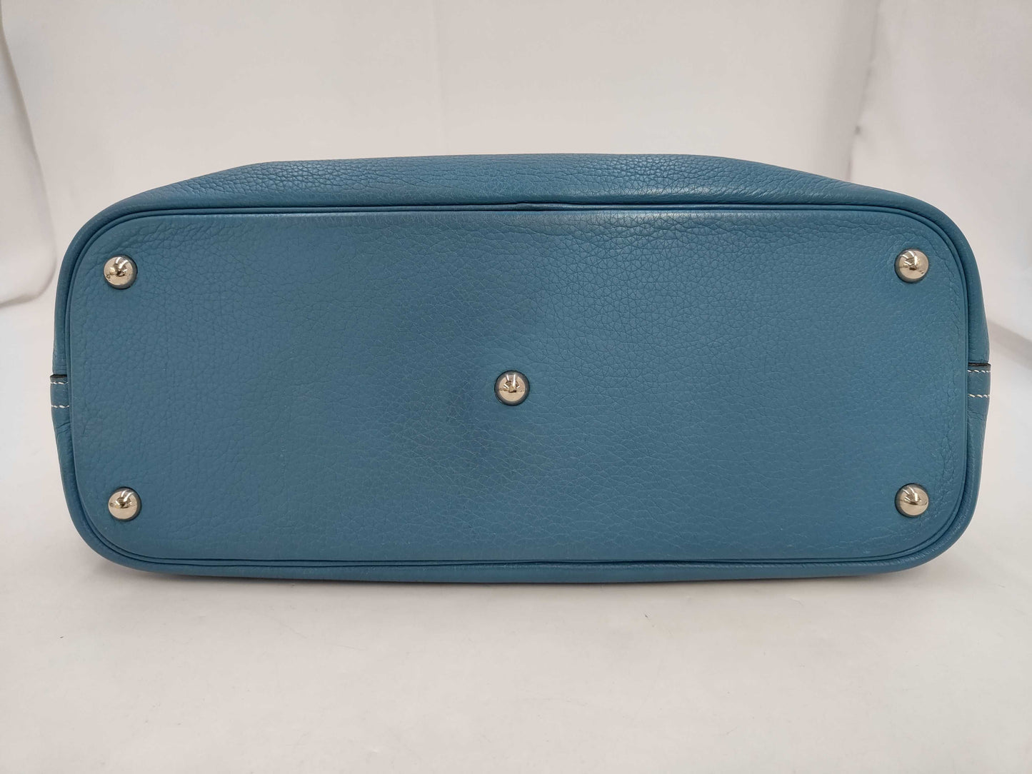 HERMES Boride Tryon Clemence Blue Jean Handbag