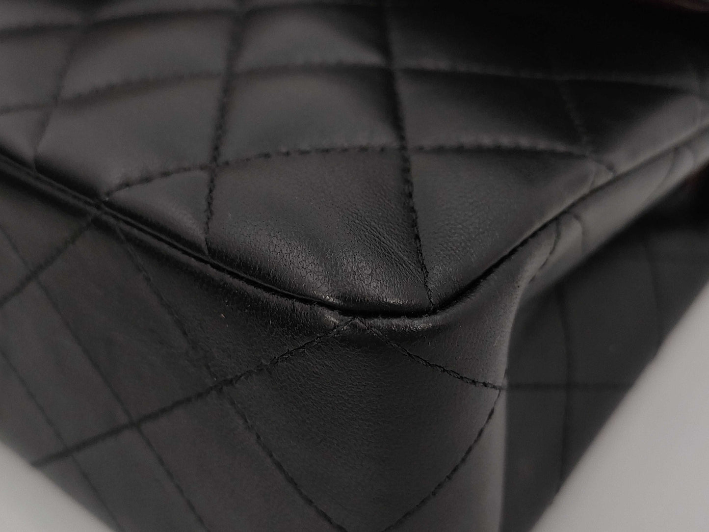 CHANEL Lambskin Matlasse 23 W Flap Chain Shoulder Bag Black IC Plate Shoulder Bag