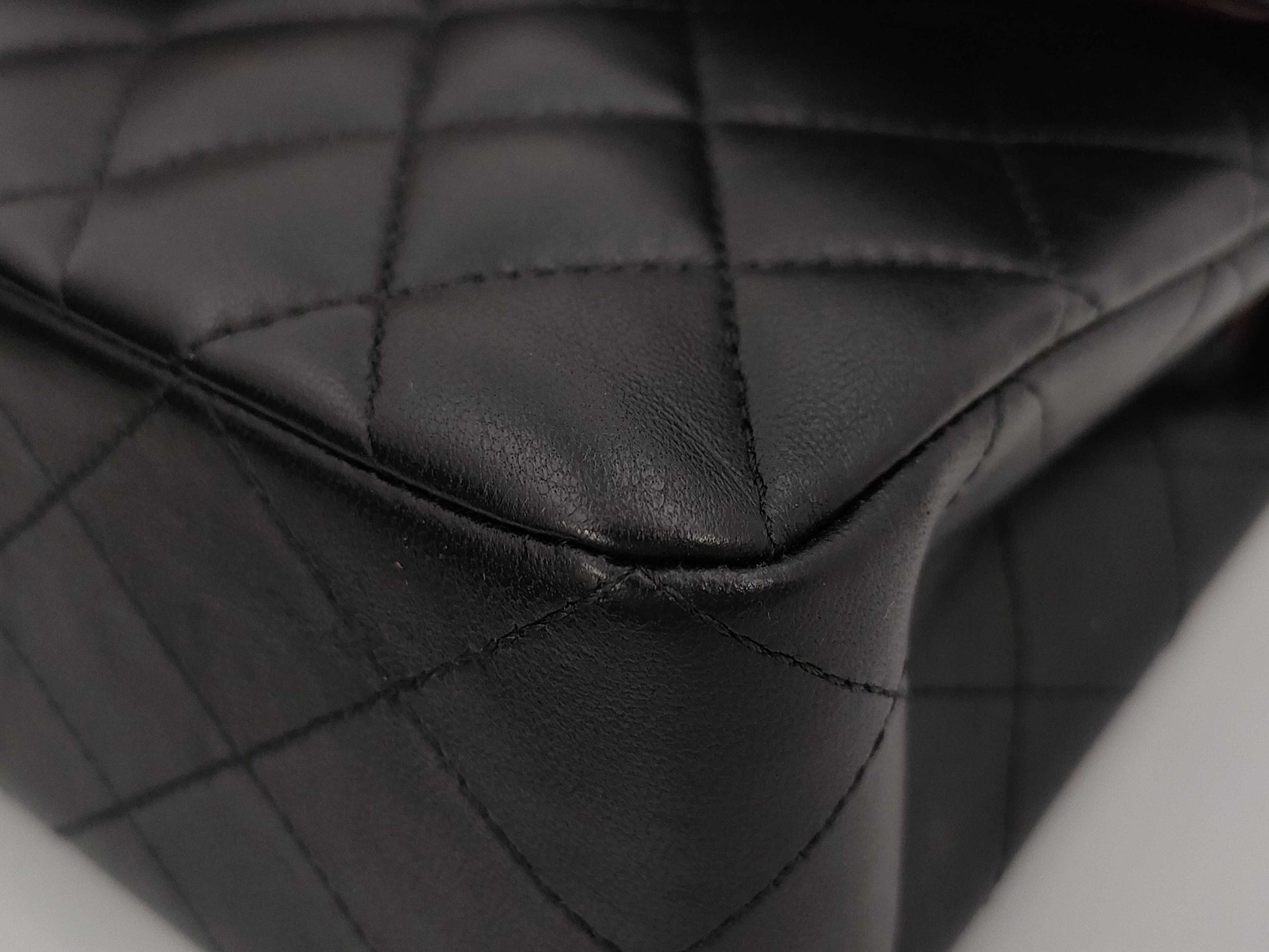 CHANEL Lambskin Matlasse 23 W Flap Chain Shoulder Bag Black IC Plate Shoulder Bag