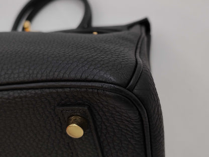 HERMES Birkin 30 Togo D-Engraving Black Handbag Handbag