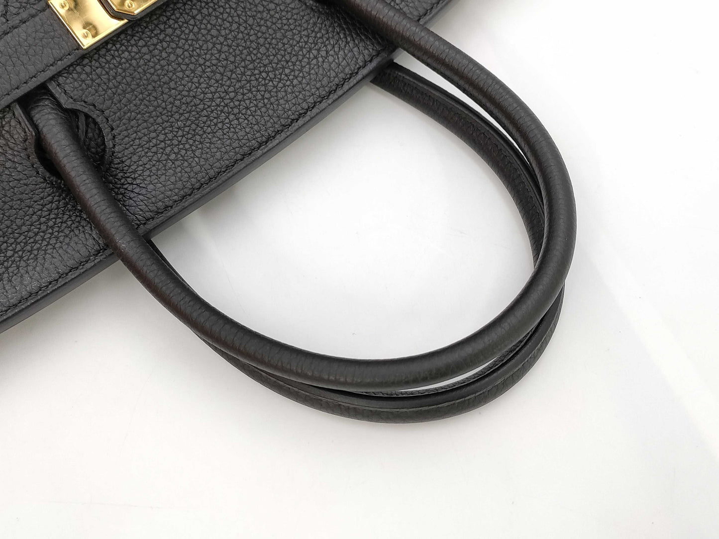 HERMES Birkin 30 Togo D-Engraving Black Handbag Handbag