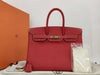 HERMES Birkin Candy 35 □ O Hour Rouge Cassack Handbag Red Handbag