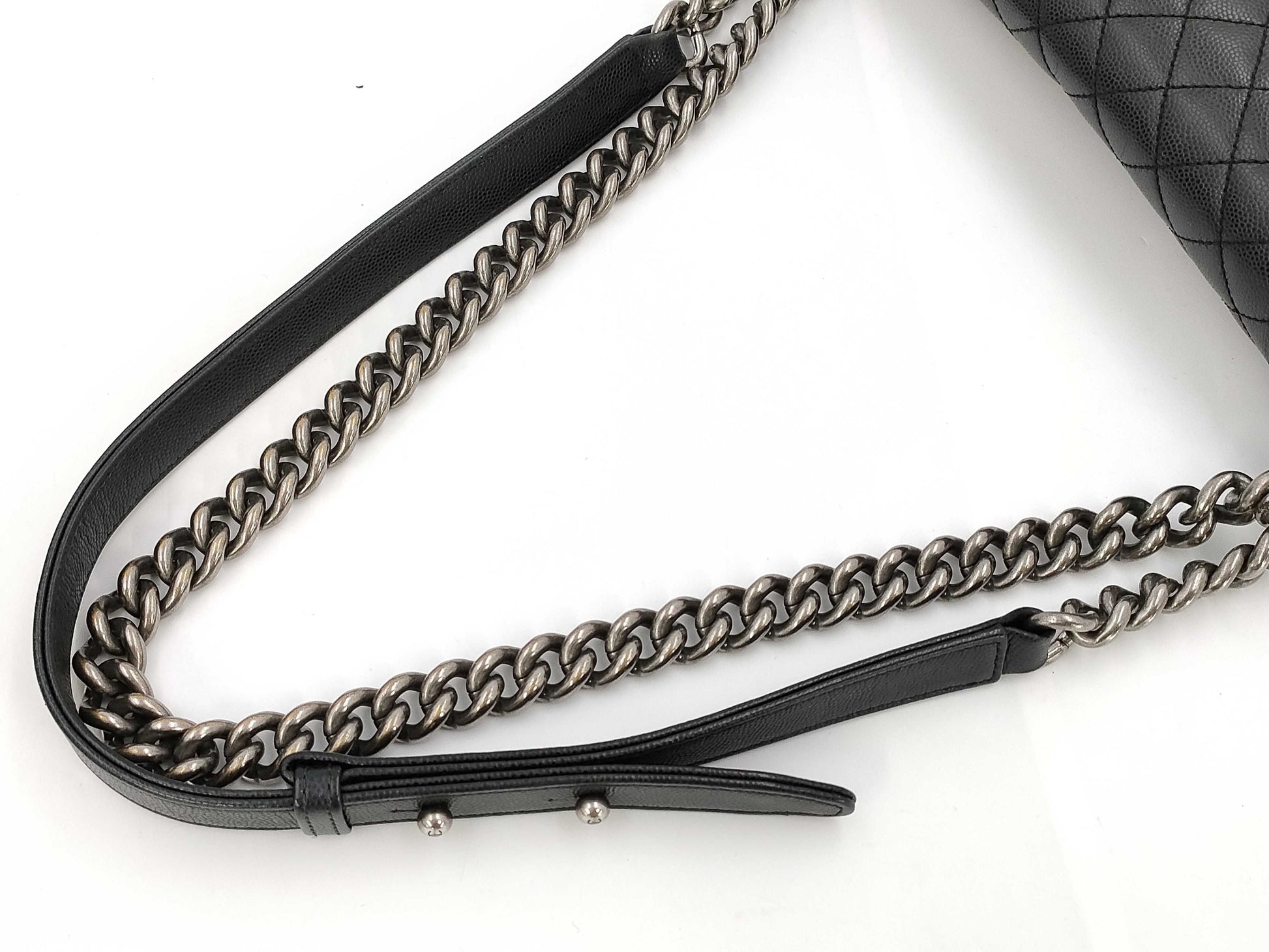CHANEL Boy Chanel 25 Chain Shoulder Bag Black 26th Shoulder Bag